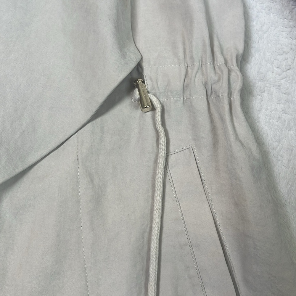 Zara Open Front Drawstring Waterfall Blazer Jacket - Picture 10 of 11